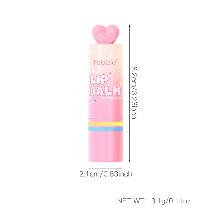 FEBBLE lip balm is a natural moisturizing lip gloss with multiple functions of nourishing the lips, creating hydrated and chubby