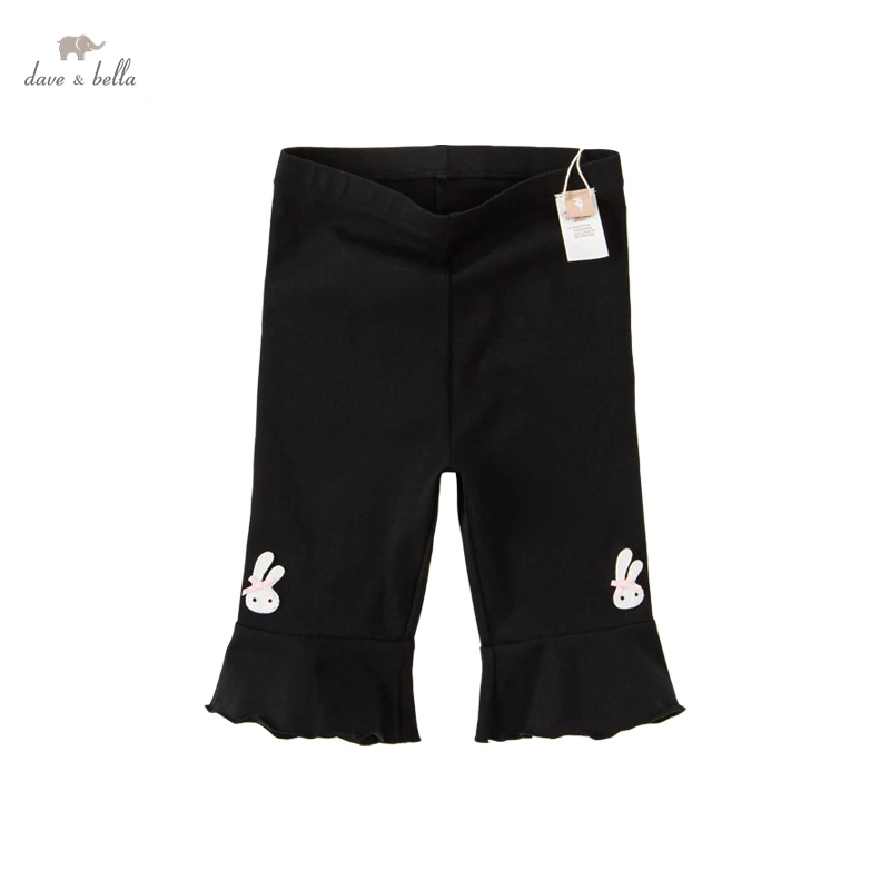 Dave Bella Girl's Pants Summer New Children's Calf-Length Pants Children's Clothing Baby Flared Pants DB2235631