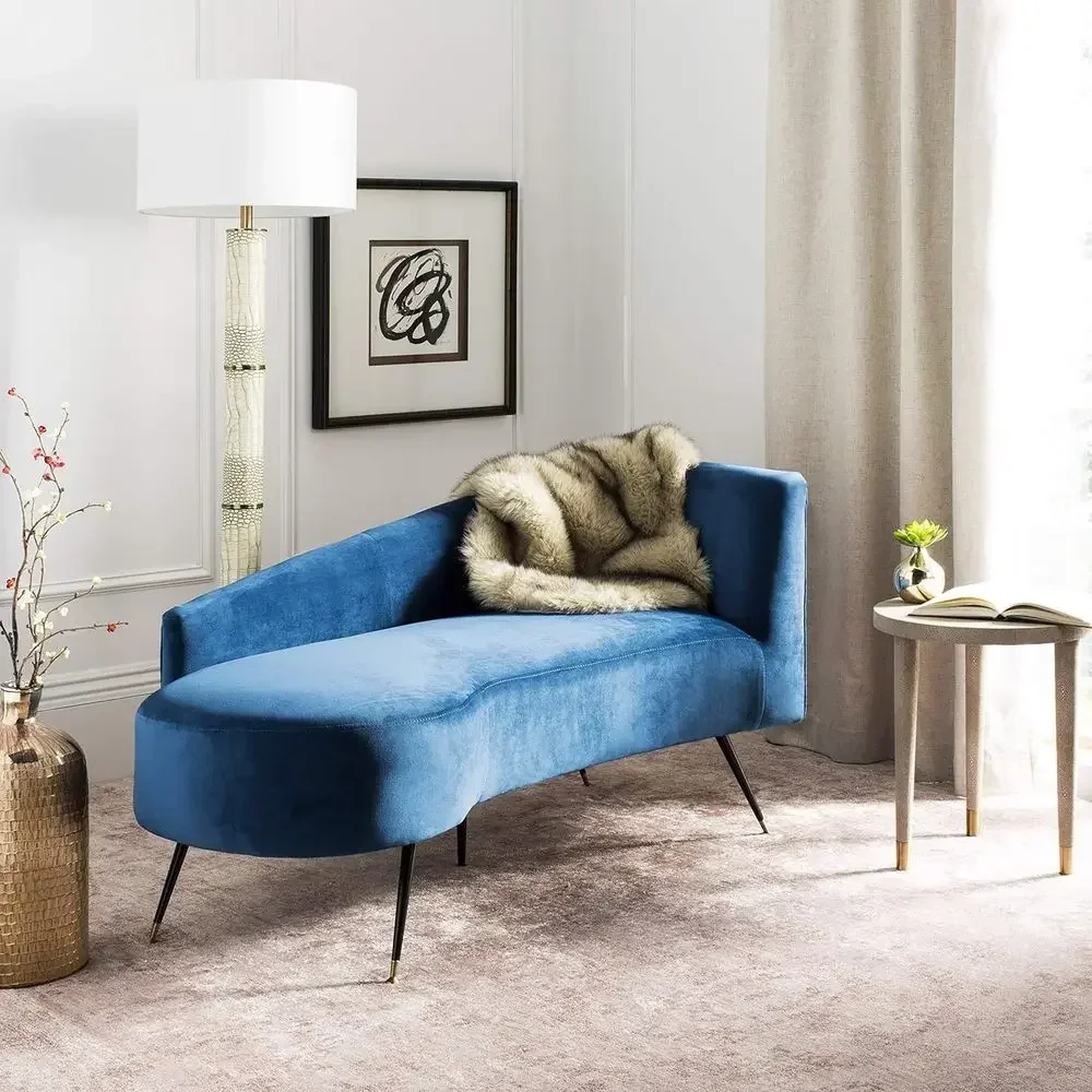 Velvet Navy Glam 57.5 Parisian Style Settee