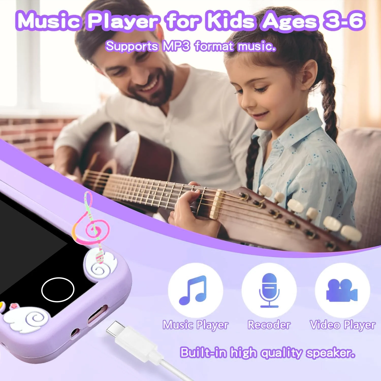 INOCTI Kids Smart Phone Toy Unicorn Baby Mobile Educational Learning Toys for Girls Boys Birthday Christmas Gifts With 32G Card