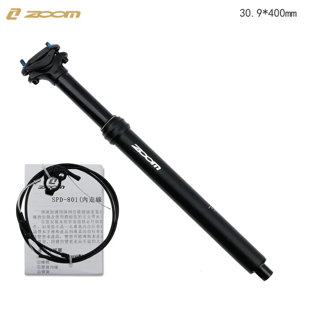 ZOOM Mountain Bike Height Adjustable Line Control Seat Post 30.9/31.6mm Aluminum Alloy Dropper Seatpost Road Bicycle Parts