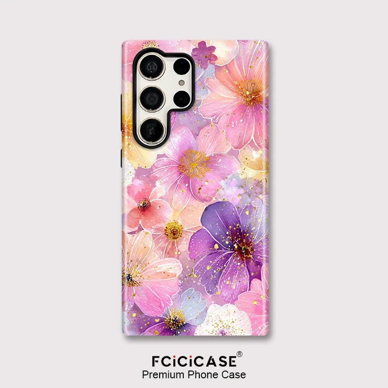 حافظة هاتف Fcicicase لهاتف سامسونج جالاكسي S20 FE غطاء طباعة زهور لهاتف سامسونج S24 Plus S25 Ultra S 23 أغطية مقاومة للصدمات #1