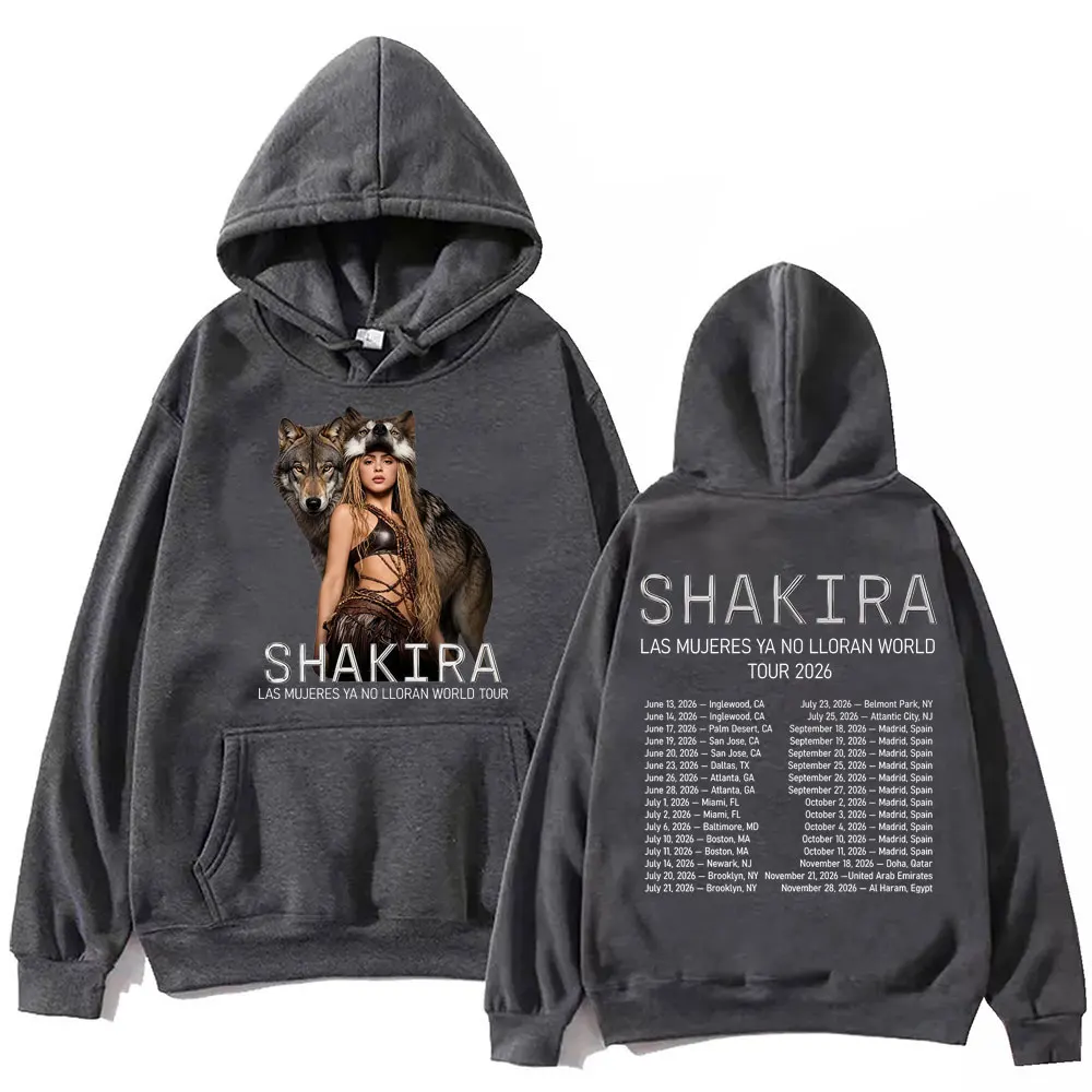 Singer Shakira Grafik-Hoodies Las Mujeres Ya No Lloran Welttournee 2026 Pullover Herren Damen Mode Vintage Kapuzenpullover – Detail 6