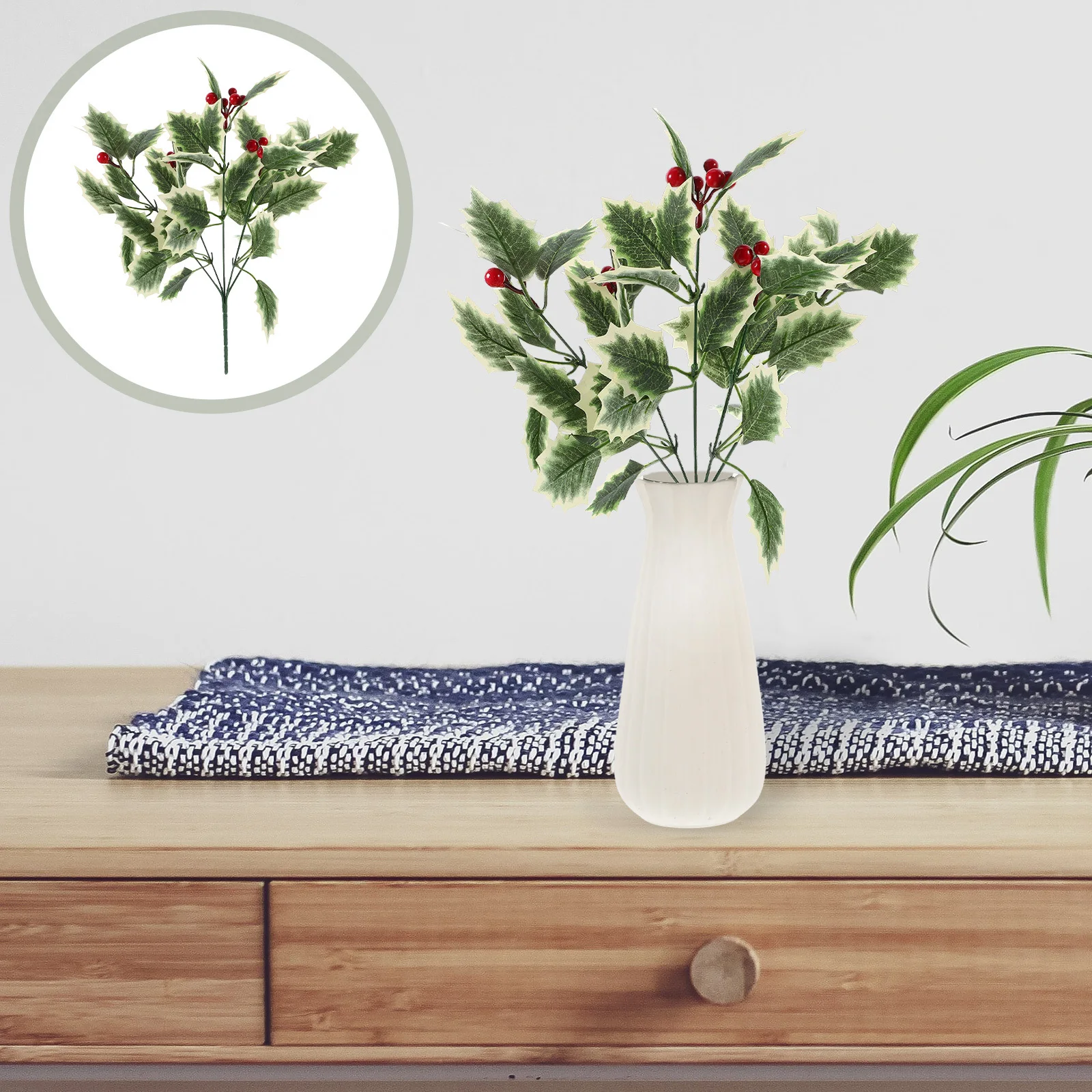 

1pcs Christmas Berry Stems Artificial Berries Branches For Home Wall Table Decor Festive Winter Xmas Decoration Simulated Berry