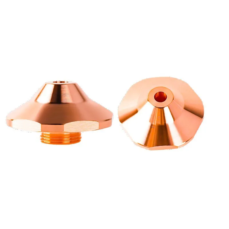 Copper Nozzle Kit for Metal Plate Machines 10pcs D28mm Outside Diameter 15mm Height Thread 1.0 to 3.0mm Apertures
