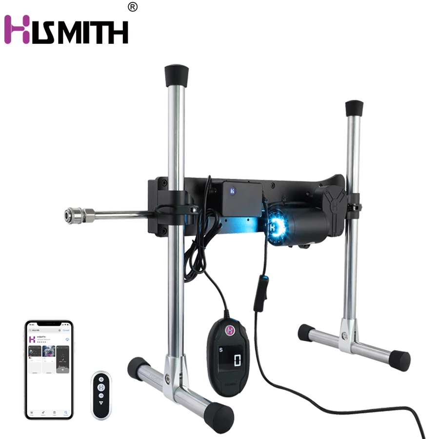 Hismith-máquina de cañón de inserción automática, Motor de 2023 W con luz LED, sistema KlicLok, caja de Control de pantalla digital, 100