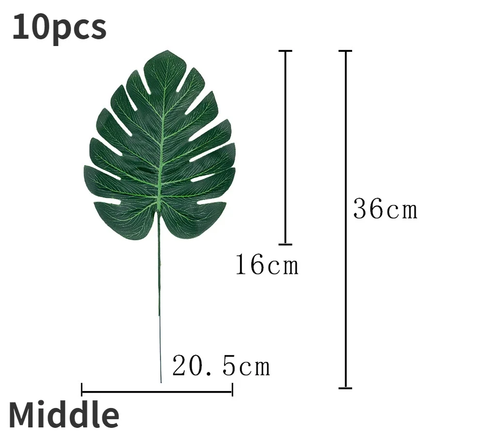 Tropical Palm Leaves Artificial Silk Decor for Summer Weddings
