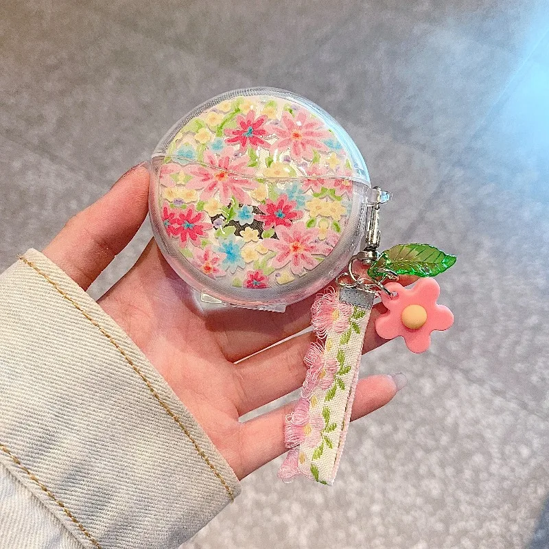 

Cute Tropical Flower Earphone Case for Xiaomi M79 Bone Conduction Protective Cover for Lenrue M79 TPU Charging Box with Pendant