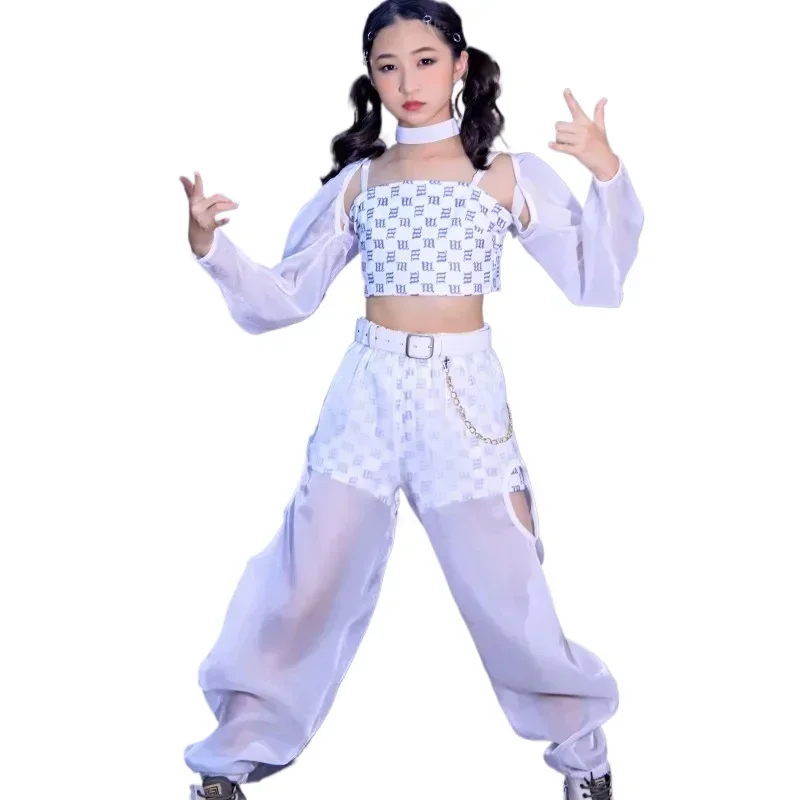 

Girls' Jazz Performance Set Children's Hip Hop Fashion Clothing Cool Children's Runway Clothing