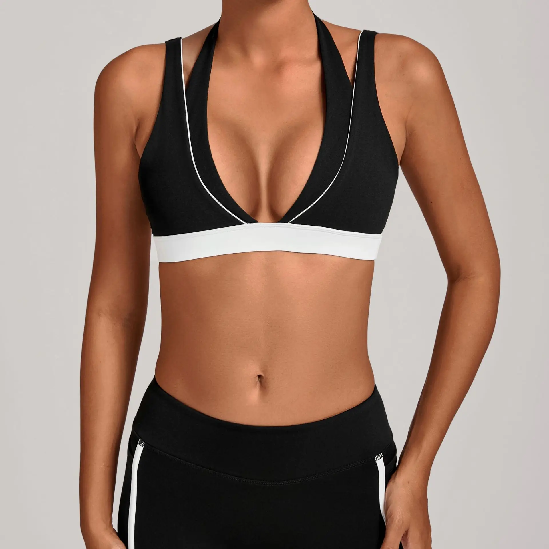 

NEW Summer Sexy Sports Bra Shockproof Push Up Gym Top Women Quick-Dry Yoga Clothes Pleated Design Brassiere Workout Crop Top