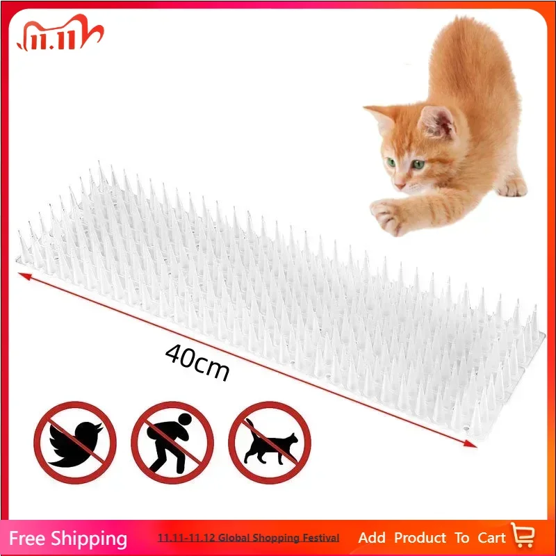 

Spikes Repeller Cat Plastic Bird Repellent Anti Pigeon Anti-bird Squirrel Garden Fences Control Transparent Spikes