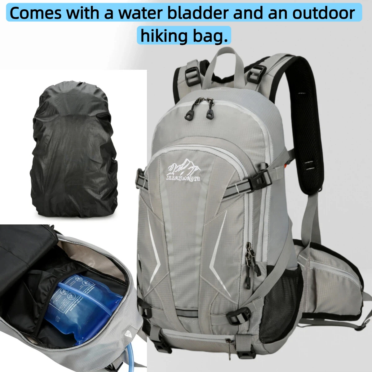 

30-литровый походный рюкзак для кемпинга, водонепроницаемый, легкий, для альпинизма и велоспорта, с водонепроницаемым чехлом