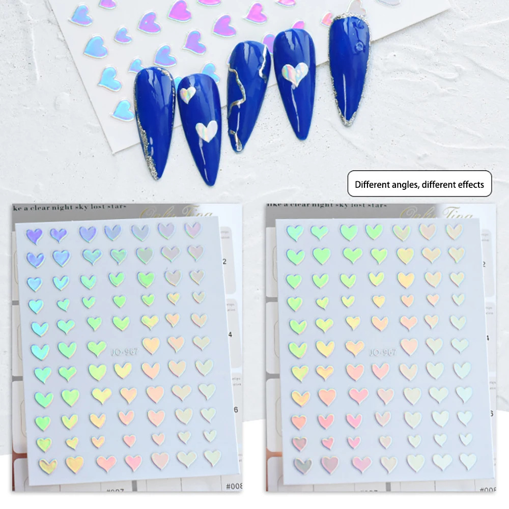 Adhesive Transfer Nail Stickers For Nails Summer Sliders Art Gradient Stars Slider Flower Heart Design Decoration 2022 Film Word