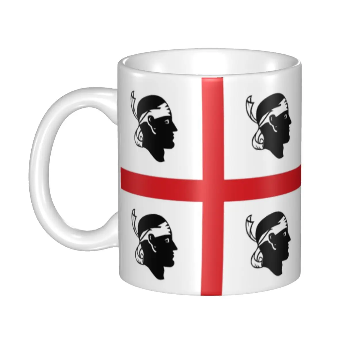 

DIY Flag Of Sardinia Ceramic Mug Personalized Italy Sardegna Four Moors Coffee Cup Creative Gift
