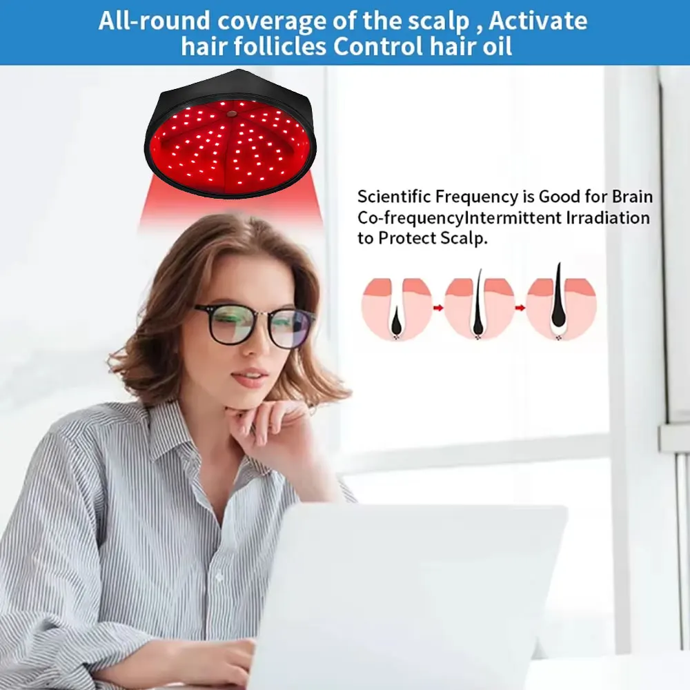 NIR Infra Therapy Helmet Cap 660nm 830nm Phototherapy Device Hair Growth Regrowth Targeting Head Infrared LED Red Light Hat - view 5