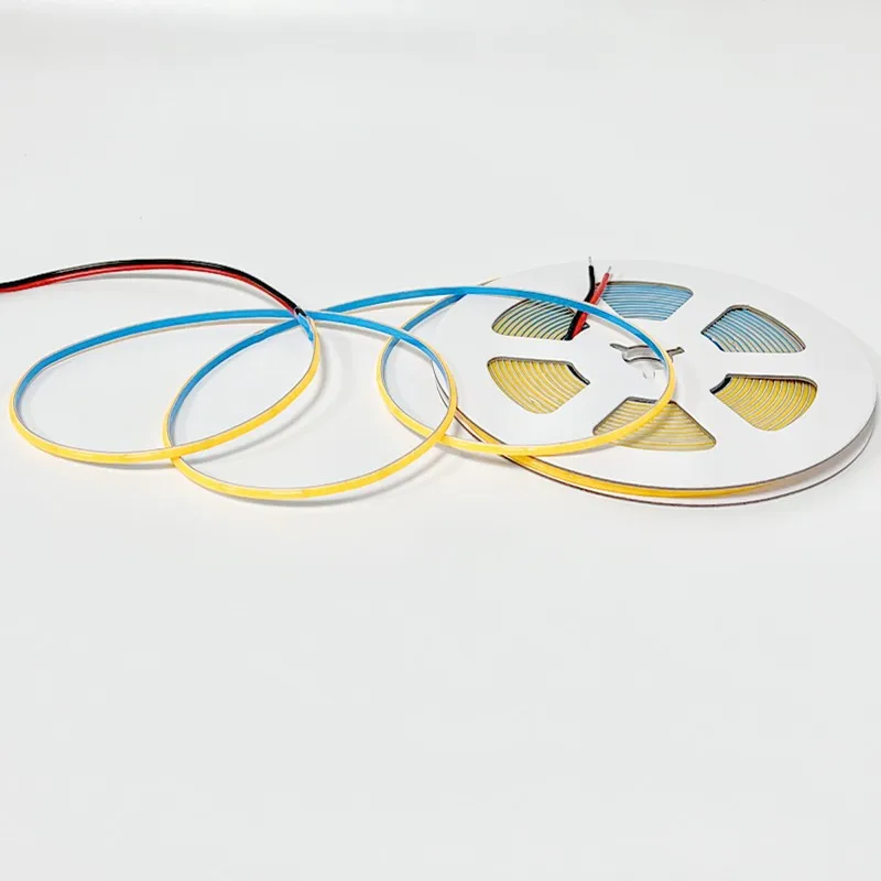 

Ultra Thin 3mm 5mm COB LED Strip 400Leds/m 5M DC12V/24V High Density Flexible FOB Ribbon Rope TapeDimmable Linear Lighting RA90