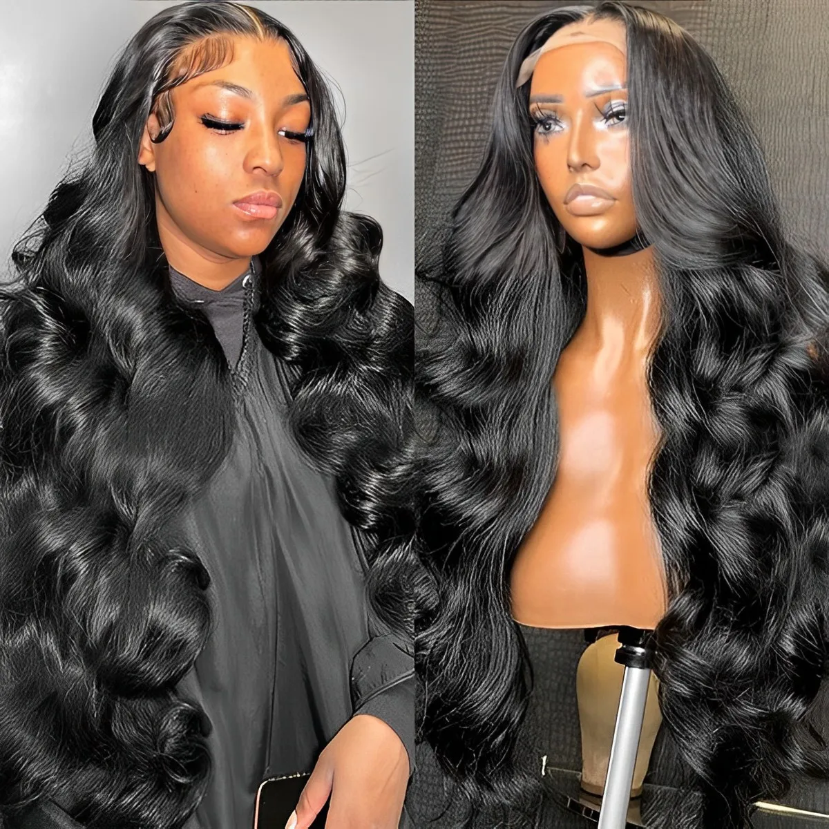 Transparent 13x4 13x6 Lace Front Human Hair Wigs Pre Plucked Malaysian Body Wave 360 Full Lace Wigs Remy Hair Lace Frontal Wig