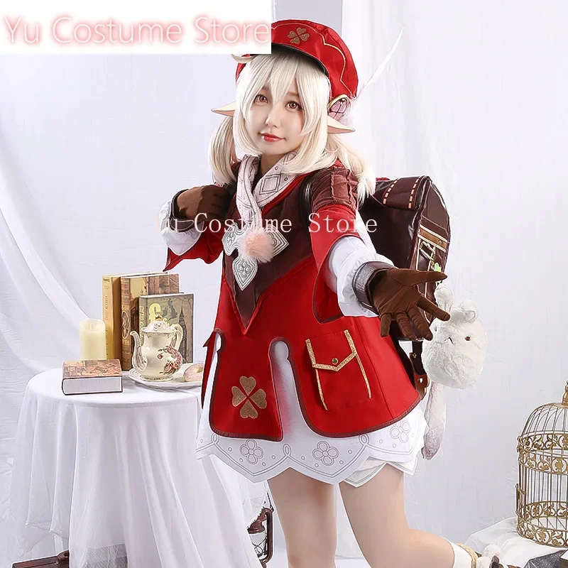 Anime! Genshin Impact Klee Lovely Lolita Game Suit Dress Uniform Cosplay Costume Halloween Party Outfit For Women Yu Costume