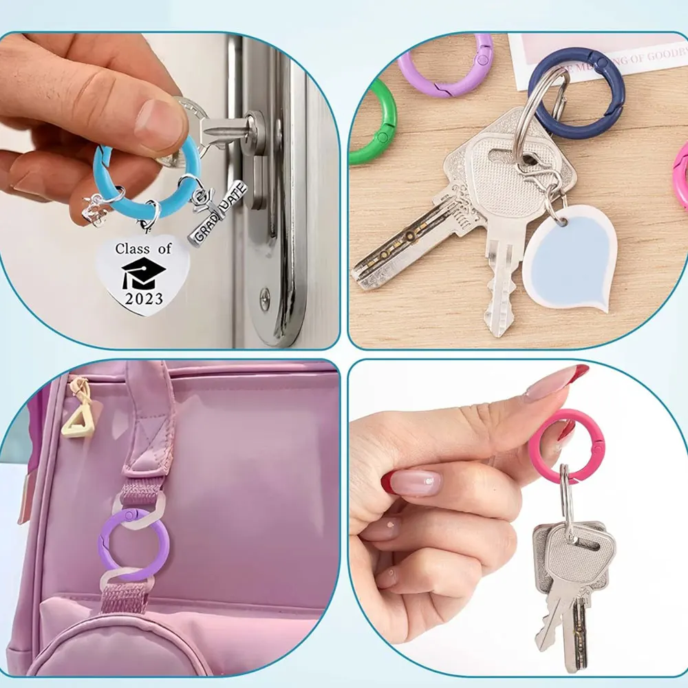 10/20/30 قطعة أبازيم زنبركية دائرية مزيج الألوان ، إكسسوارات ديكور ذاتية الصنع ، عيد الحب ، عيد الميلاد ، عيد الشكر ، هدايا الهالوين