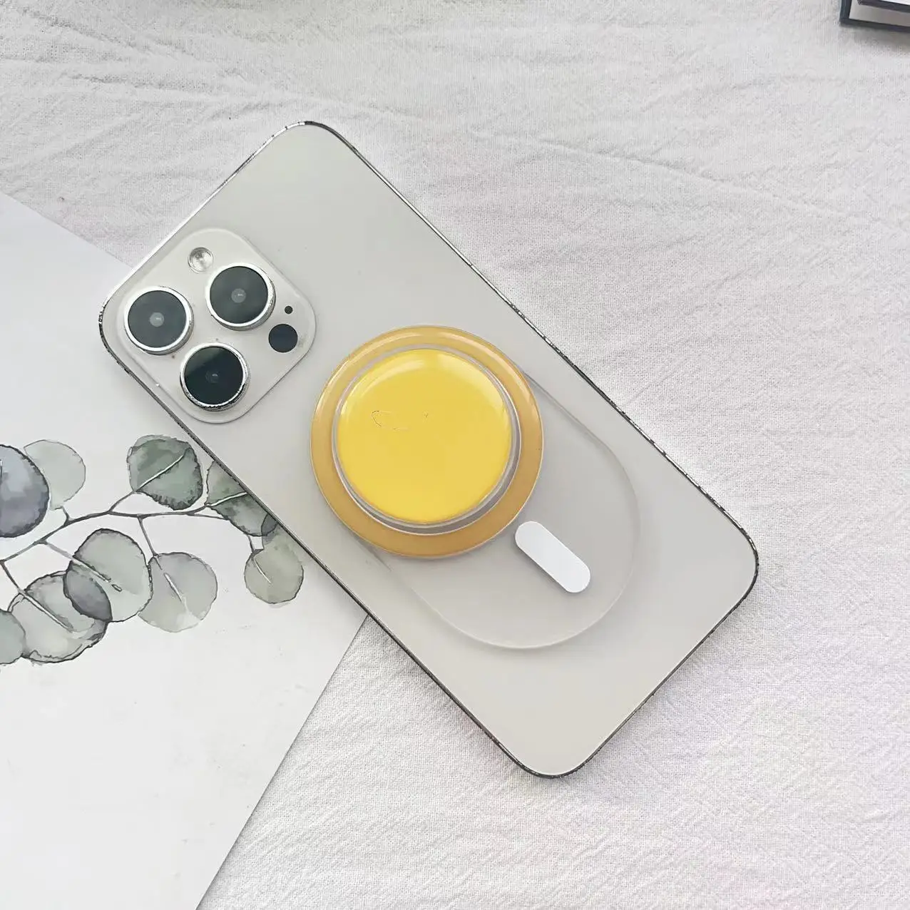 قطعة واحدة من cltgxdd مناسبة لقوس الوسادة الهوائية المغناطيسية ذات اللون المغناطيسي MagSafe، وقبضة إصبع مغناطيسية فائقة قابلة للطي للهاتف المحمول