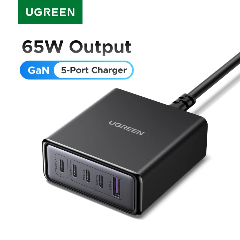 【brazilian-plug】ugreen-65w-gan-charger-pps-qc40-pd30-for-iphone18-17-16-pro-samsung-tablet-macbook-air-ipad-5-in-1-charger