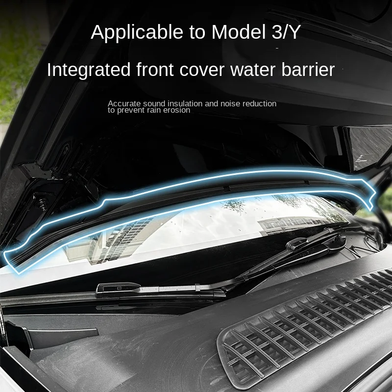 

For Tesla Modely Machine Cover Water Blocking Strip MODEL3 Front Standby Box Rain Shield Sealant Strip Ya Accessories