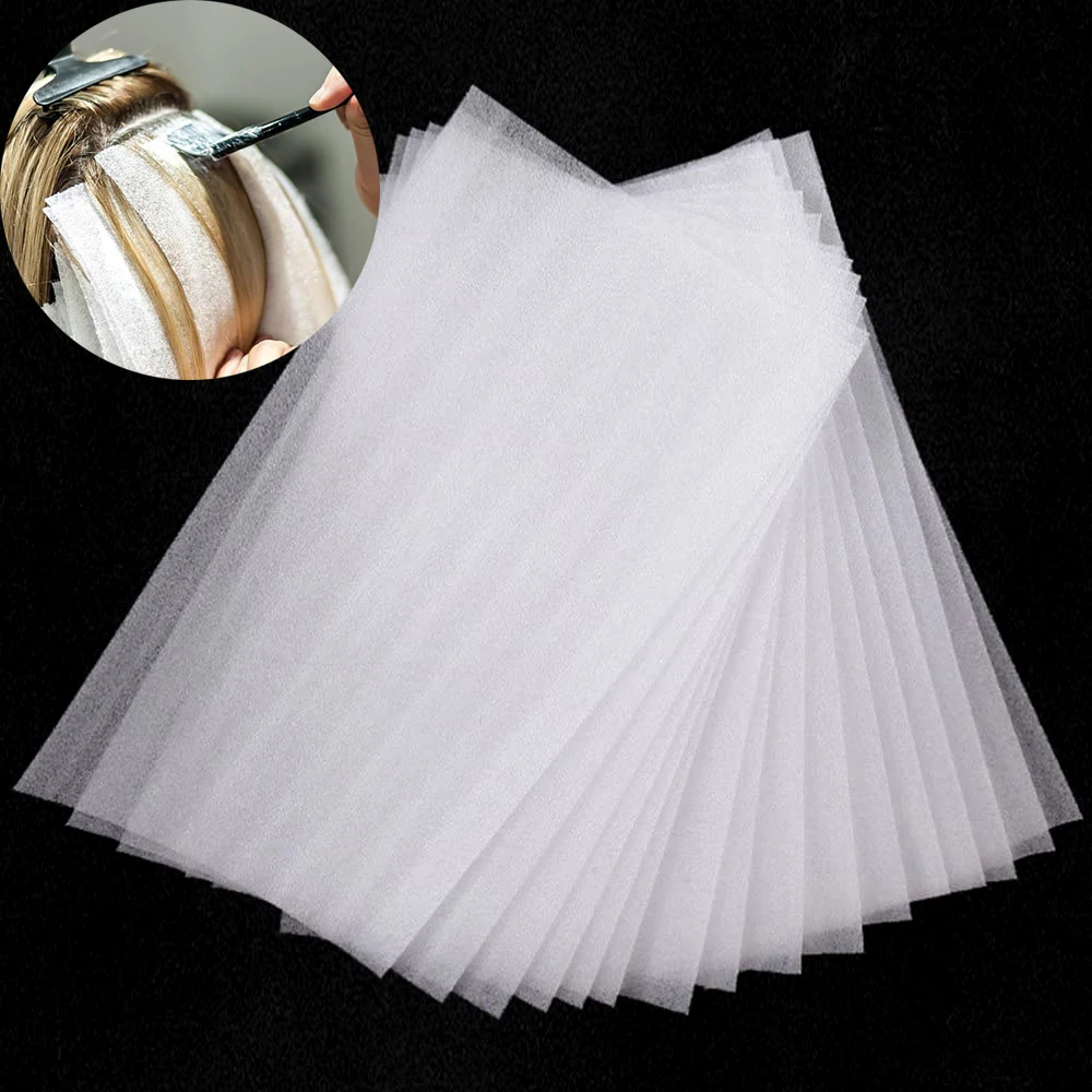 50Pcs Reusable Foam Hair Wraps Dyeing Paper Hair Coloring Sheet Highlighting Strips Professional Salon Barber Hair Stylists Tool