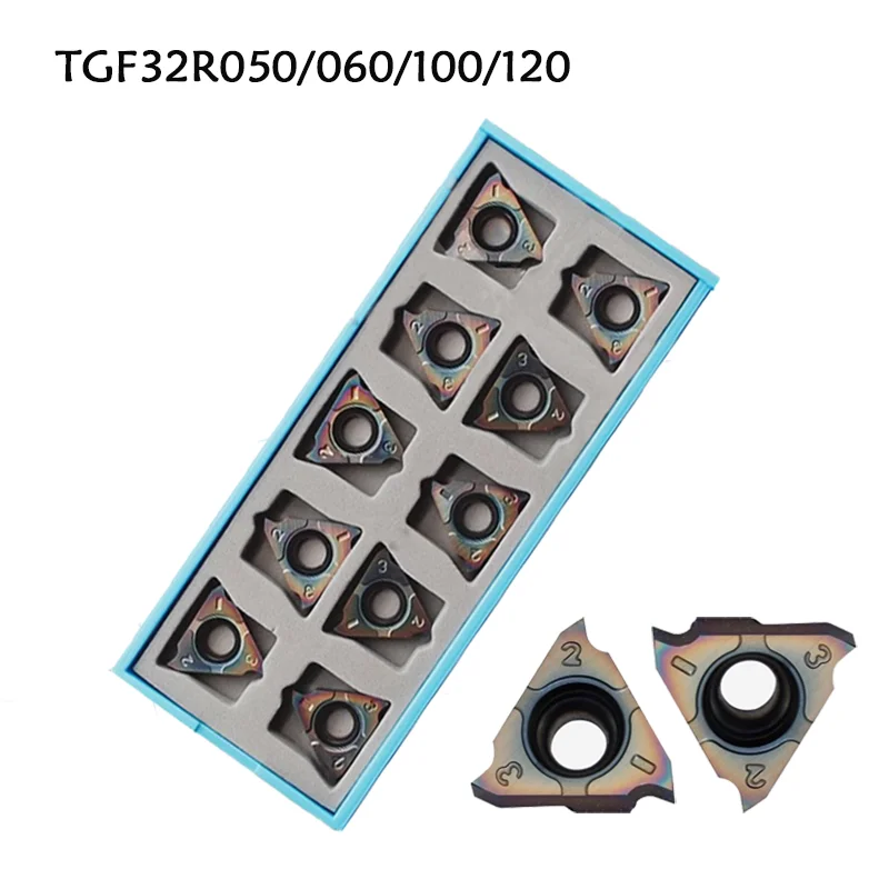 

Токарный станок TGF32R050 060 090 120 140 P8090U, твердосплавные втулки с вертикальным неглубоким желобом, TGF32R, токарный станок с ЧПУ, токарный резец, токарные инструменты, 10 шт.