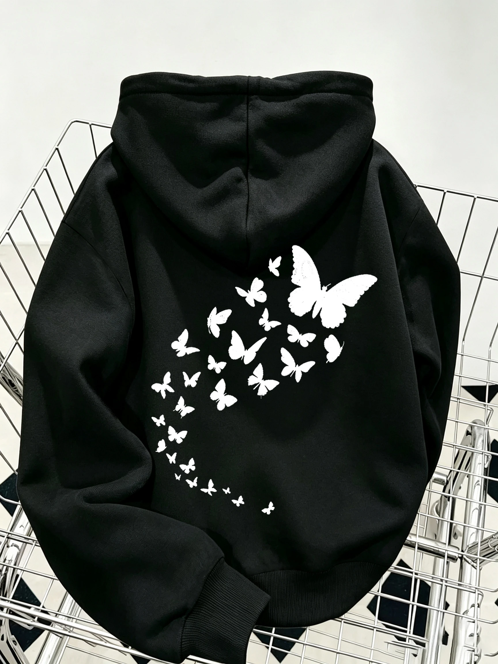 Clearance Sales for Woman Clothing Women Oversized Hoodie Front Back Gradient Butterfly Print Soft Casual Pullover Multi Colors