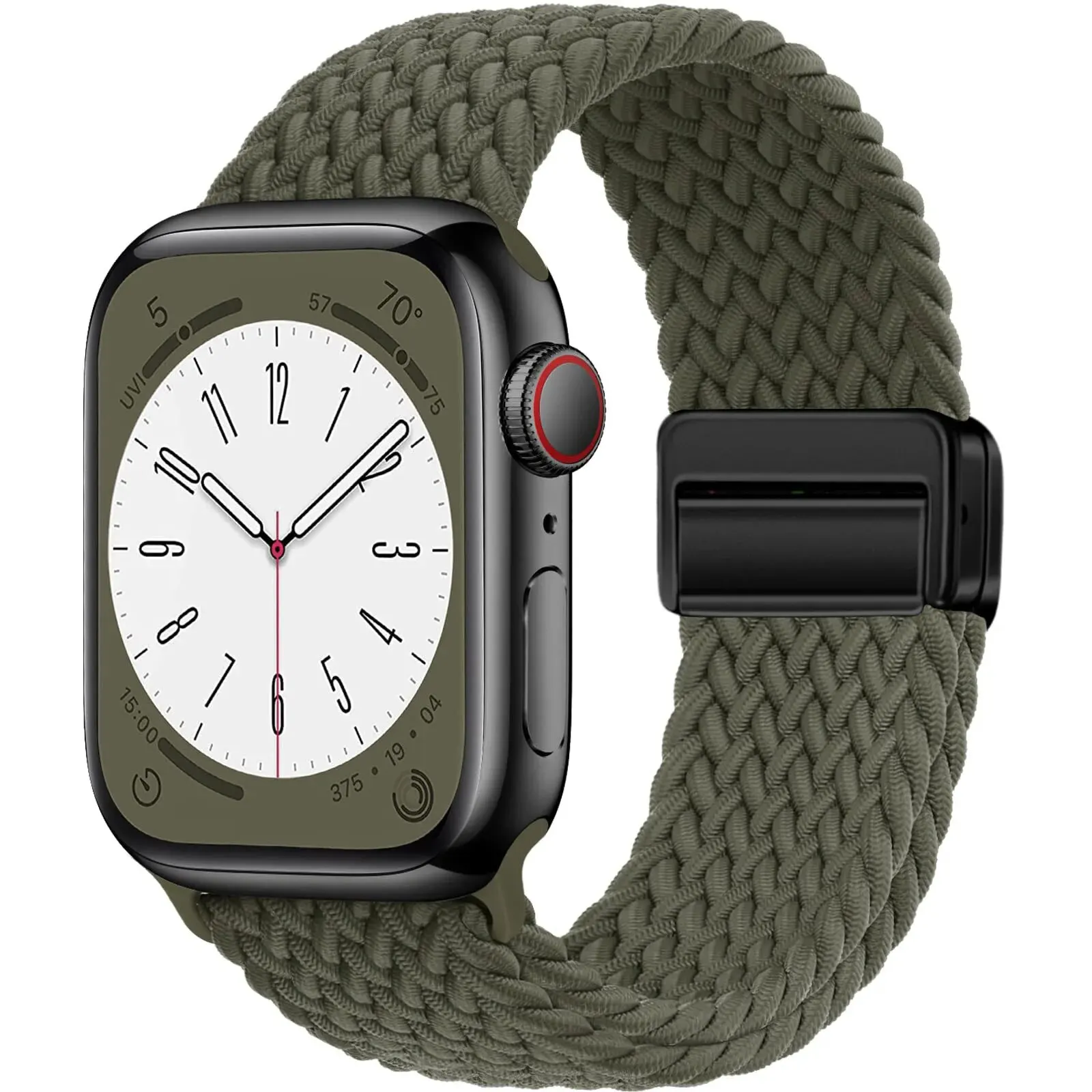 Nylon Strap For Apple Watch Band 44mm 40mm 45mm 49mm 41mm 44 mm magnetic buckle Braided  Bracelet iWatch series 8 9 se 3 Ultra 2