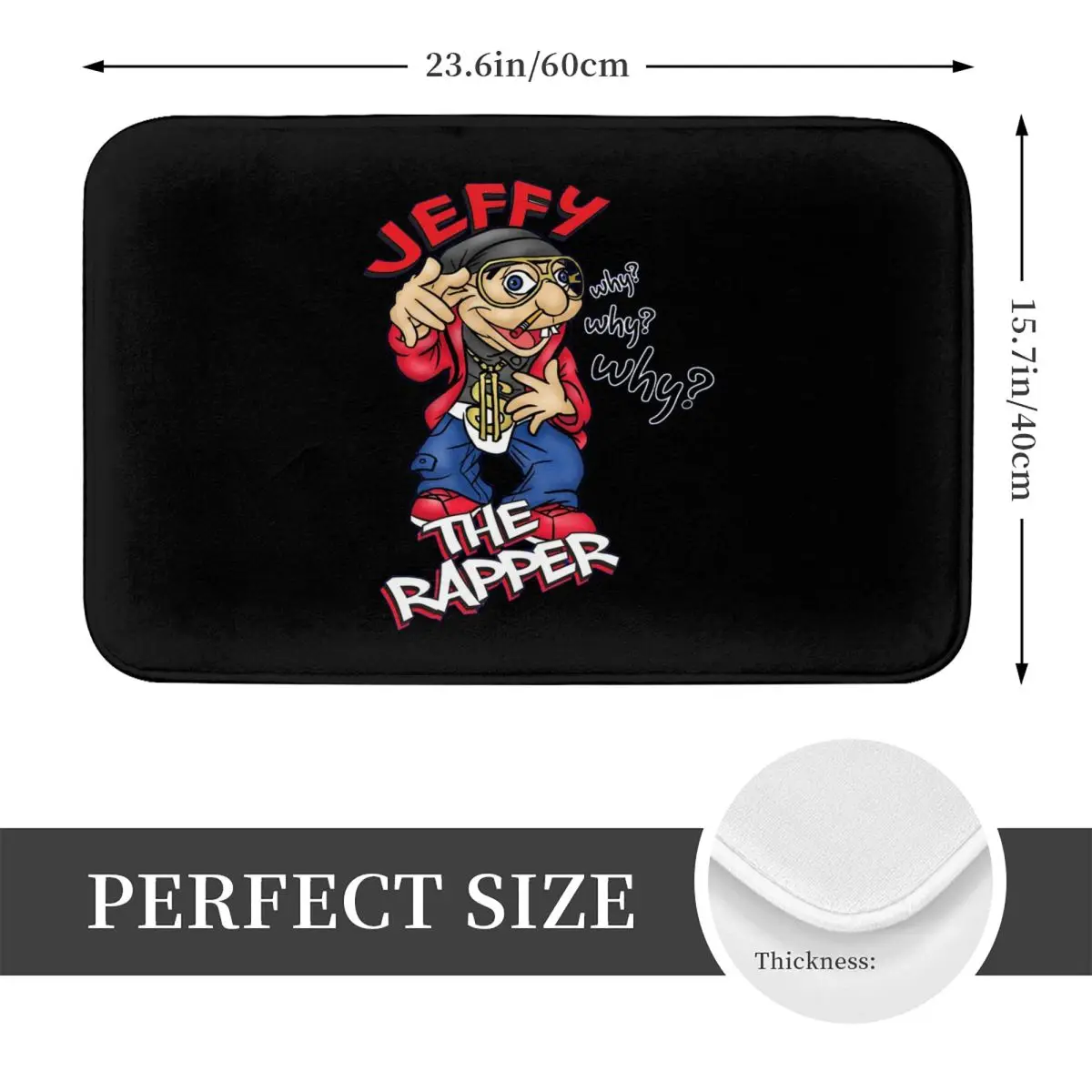 Jeffy The Rapper SML Character Doormat Kitchen Entrance Home Floor Mat Anti-slip Carpet Rug for Bedroom Footpad Mats
