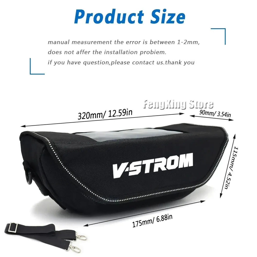 Bolsa para manillar de motocicleta, bolsa de herramientas de viaje impermeable para Suzuki v-strom 1050 1000 650 250 DL1050 DL1000 DL650 DL250