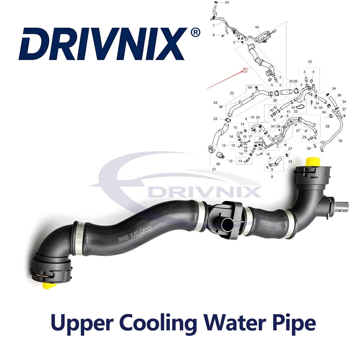 High Quality 3W0122051D Radiator Coolant Hose Upper Cooling Water Pipe 3W0122051C For Bentley Flying Spur 2006+ GT 2003-2018