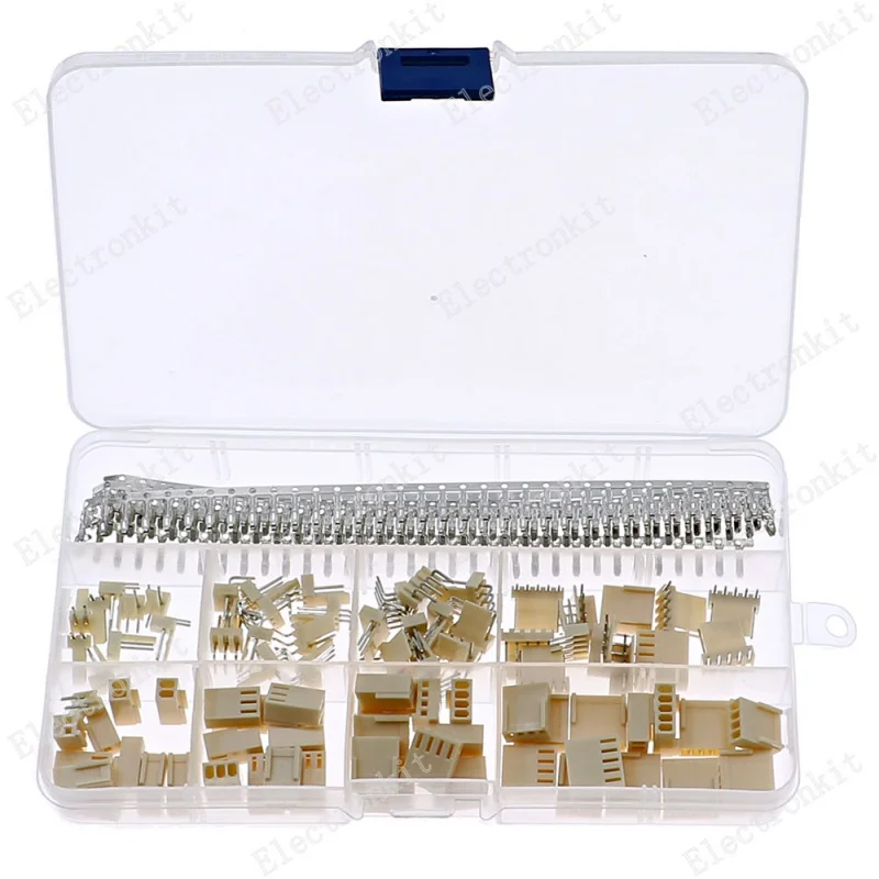 280pcs KF2510 - 2p 3p 4P 5P pin 2.54mm Pitch Housing Pin Header Right Angle Terminal Connectors Adaptor Assortment Kit