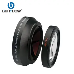 Lightdow 0.43x 67mm 72 mm HD Super Wide Angle Additional Lens with Macro Portion Affiliated Lens for Cannon Nikon Camera Lens