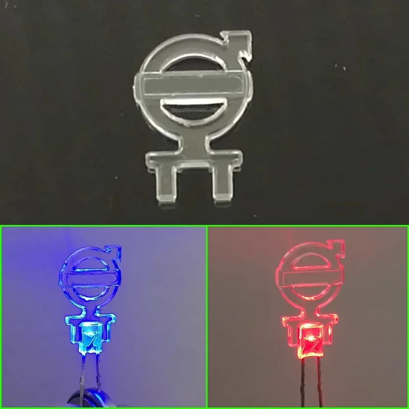 Led Plastic Red Blue Meter Desk Lamp Logo for 1/14 Tamiya RC Truck Car Volvo 56360 FH 12 FH16