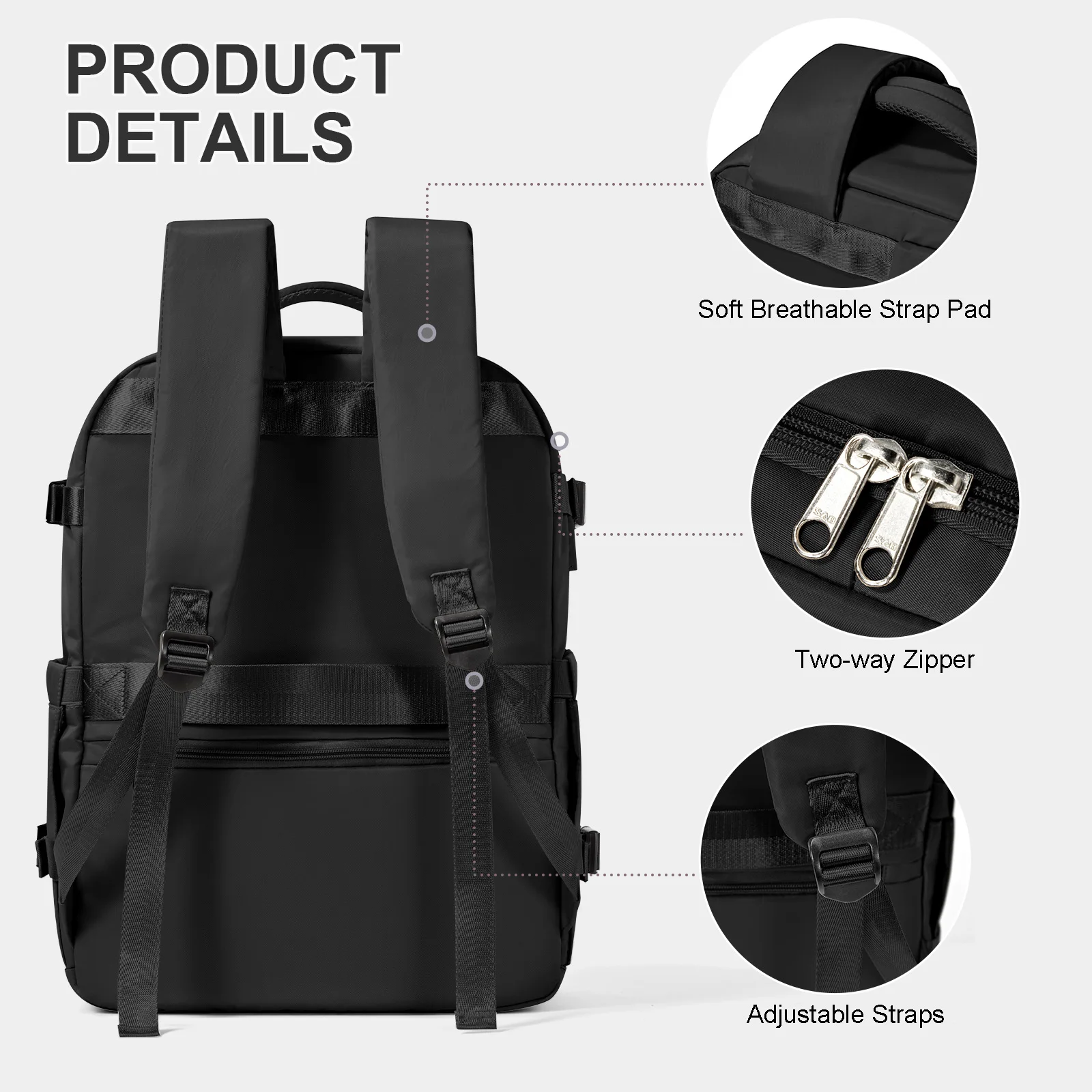 Travel Backpack Cabin Airplane 40x20x25 Carry-Ons Multifunctional Cabin Bag, Men Bussiness 15.6 inch Laptop Bag,College Backpack