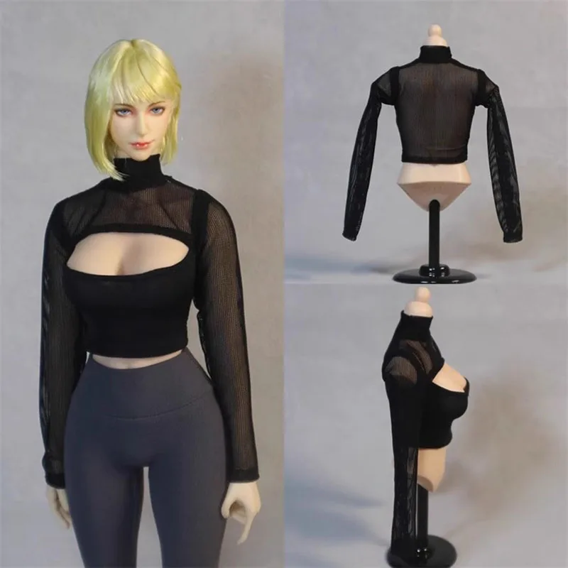 

DMTOYS DF076 HF001 1/6 Female Soldier Ice Silk Mesh Splicing T-shirt Shark Pants Model Toy Fit 12'' Action Figure In Stock