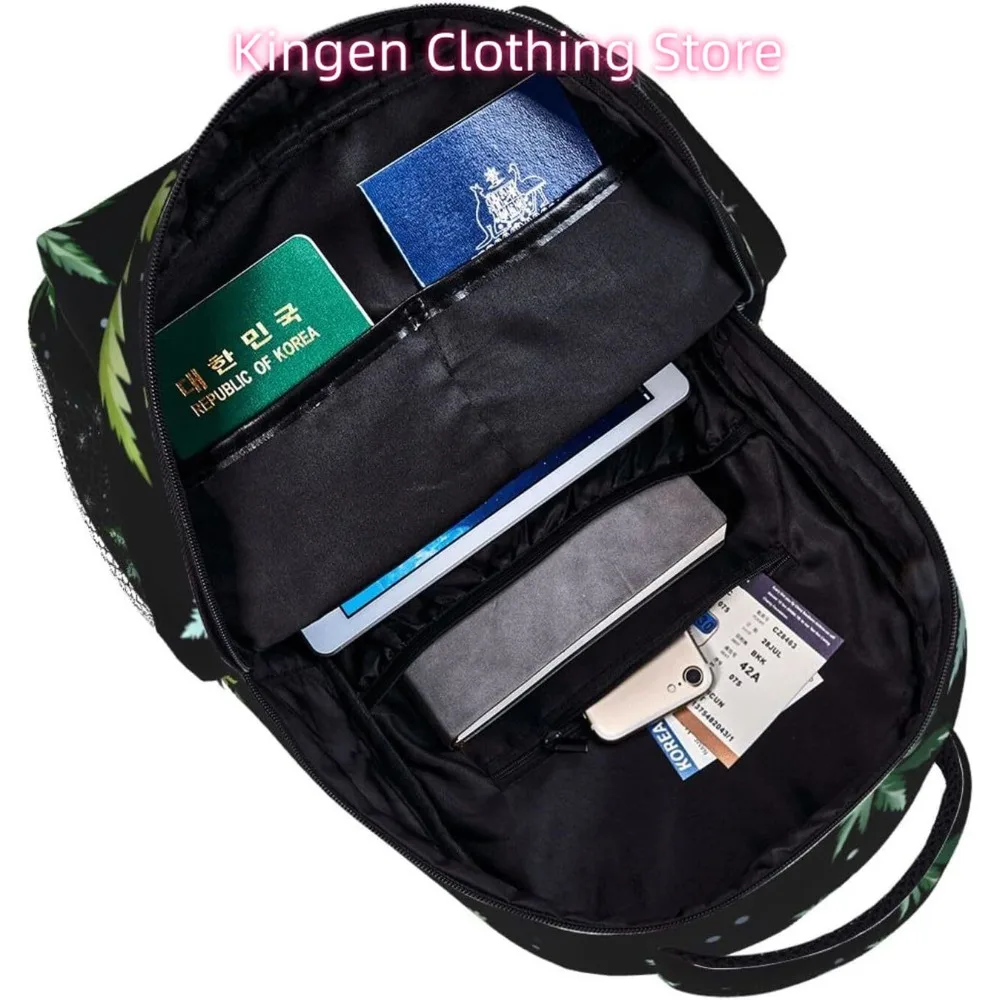 حقيبة كمبيوتر محمول للعودة إلى المدرسة، حقيبة ظهر كارتونية لطيفة على شكل أوراق شجر خفيفة الوزن للكمبيوتر المحمول خفيفة الوزن ومتعددة الأغراض للسفر كاجوال Daypack Uni