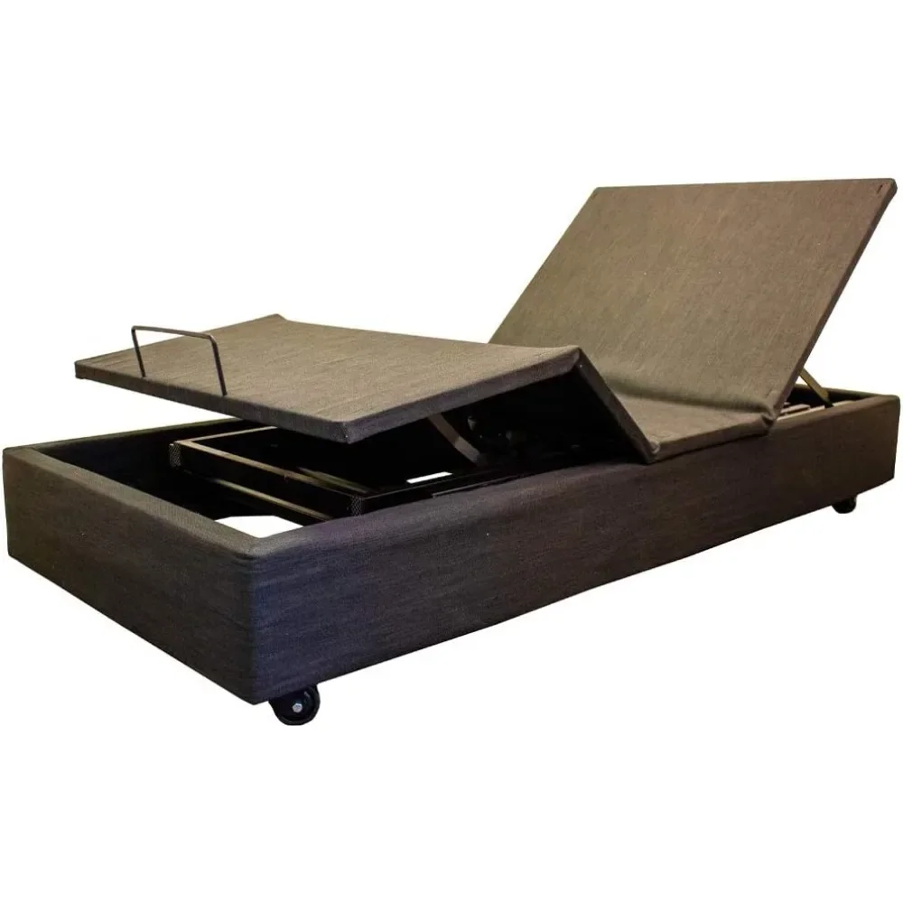 Premium Electric Adjustable Bed Base with Variable Height High-Low Positioning and Wall Hugger Feature. Twin