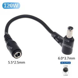 Laptop Adapter Charging Cable 5.5x2.5mm Female to 6.0x3.7mm Male Power Supply Cord for Asus GL703GS GX501GI GX501VI GM501GS