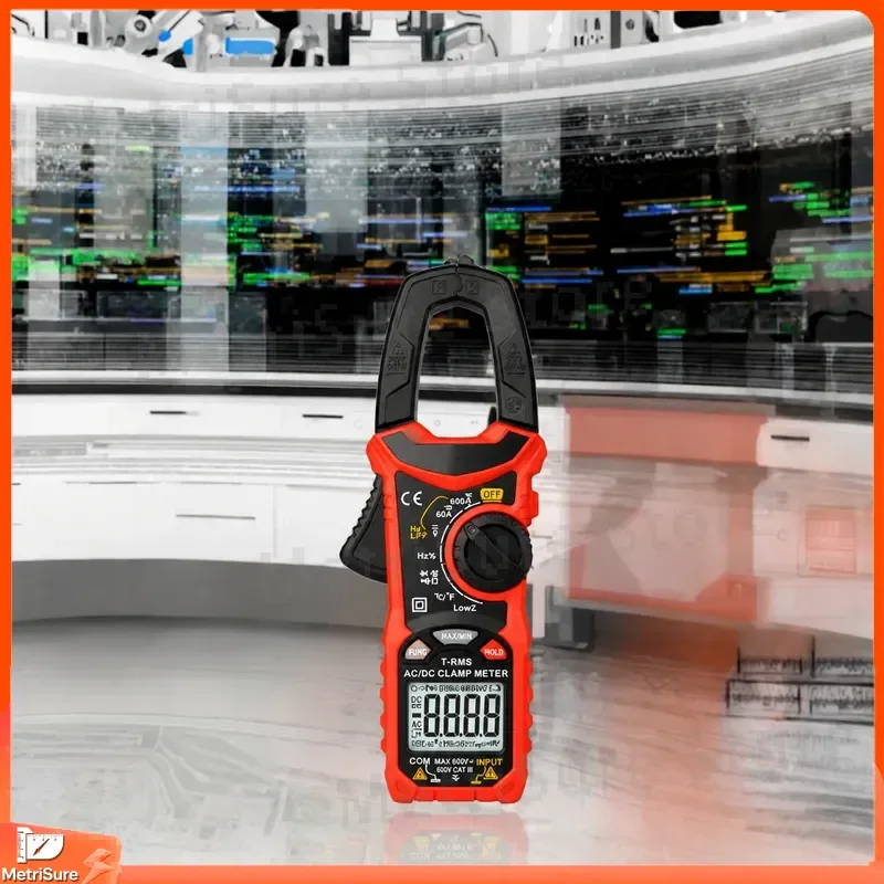 Auto-Ranging True RMS Digital Clamp Meter Multimeter AC DC Current Voltage Resistance Continuity Tester with