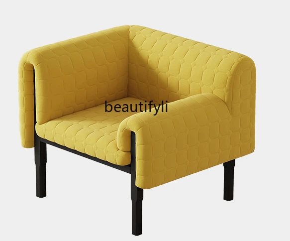 

Single Light Luxury Couch Household Minimalist Small Apartment Living Room Bedroom Designer Flannel Leisure Chair