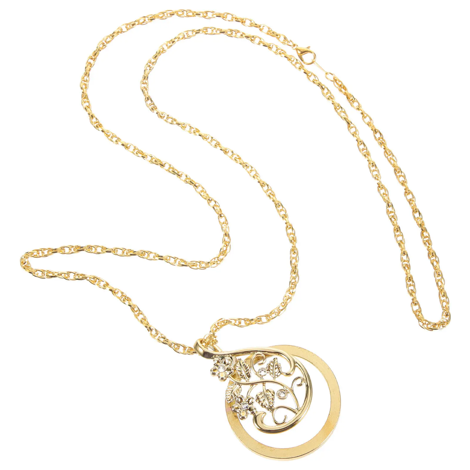 Lightweight Magnifying Glass Pendant Necklace Portable Monocle Style Reading Aid for Office Home Travel Book Newspaper Coupons