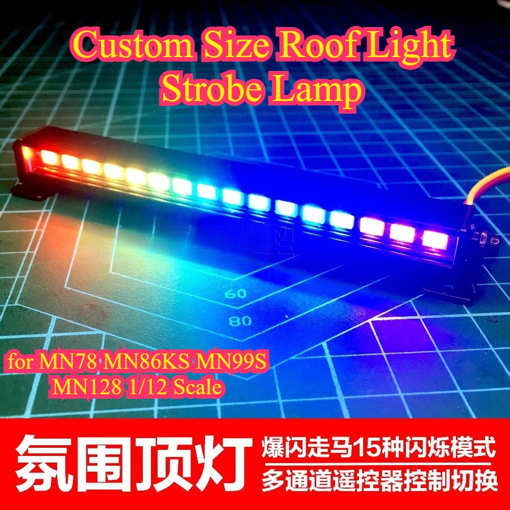 Custom Size Roof Light Strobe Lamp Upgrade Parts for MN78 MN86KS MN99S MN128 1/12 Scale RC Crawler Searchlight Mod Accessories