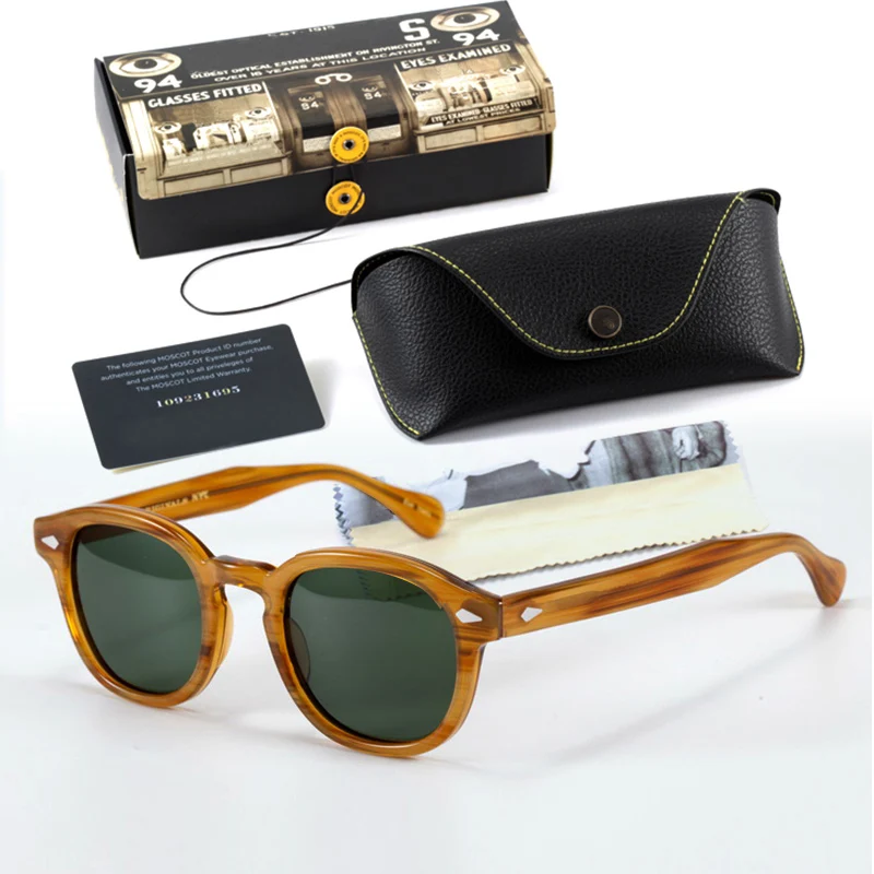 

Brand Sun Glasses Man Johnny Depp Lemtosh Polarized Sunglasses Woman Luxury Vintage Acetate Frame Yellow Night Vision Goggles