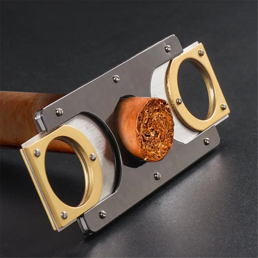 Cigar Cutter Puncher Stainless Steel Luxury Cuban Sharp Blade Knife Cigars Scissors Accessories Guillotine Cortador De Charuto