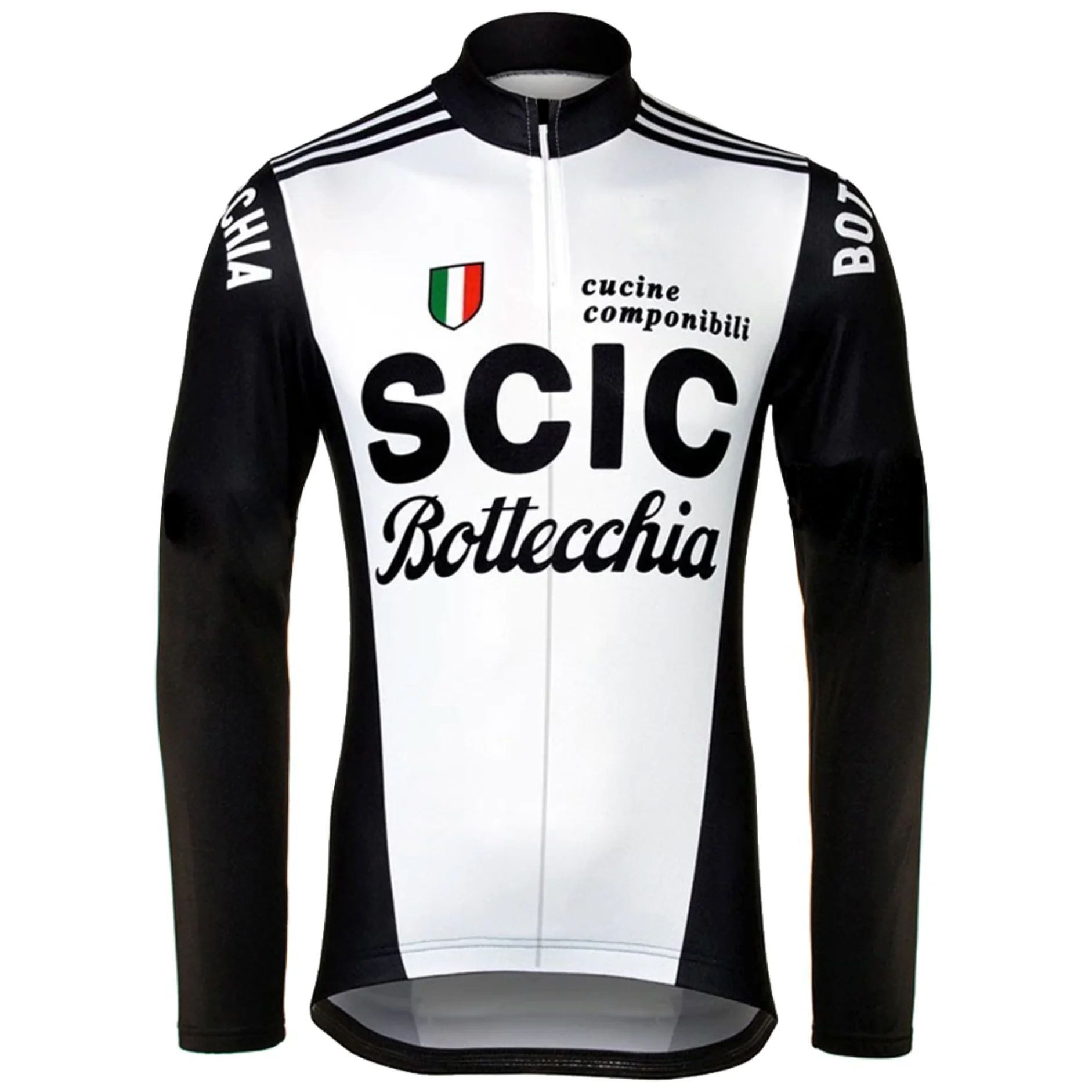 SCIC BOTTECCHIA TEAM Retro Classic Men Spring Summer Cycling Jerseys Long Sleeve Racing Bicycle Clothing Maillot Ropa Ciclismo