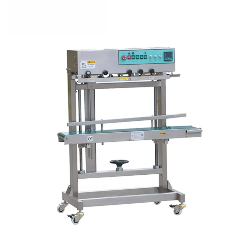 Bropack FRL600AS continous band sealer, band sealer with printer, vertical band sealer