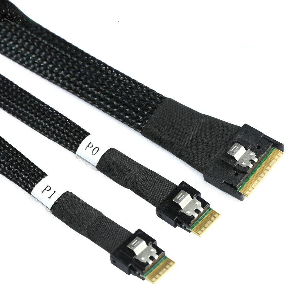 High-Speed Slimline SAS SFF-8654 8I To 2 Ports SFF-8654 4I Server connection Cable